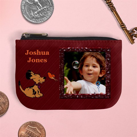 Puppy Mini Coin Purse By Deborah Front