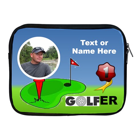 #1 Golfer Apple Ipad Zipper Case By Joy Johns Front