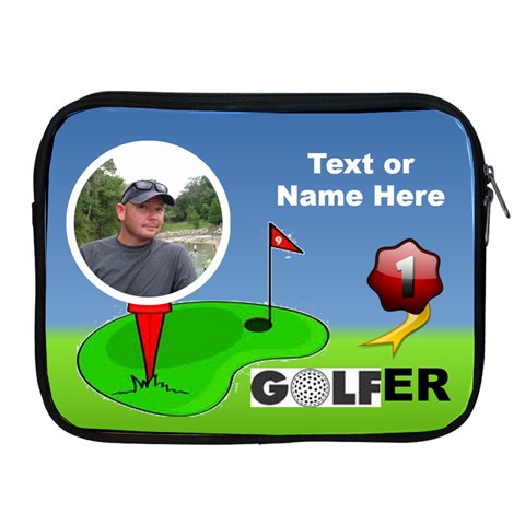 #1 Golfer Apple Ipad Zipper Case By Joy Johns Front