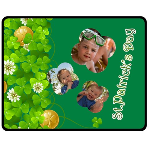 St Patrick s Day By Divad Brown 58.8 x47.4  Blanket Front