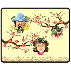 flower - Two Sides Fleece Blanket (Medium)