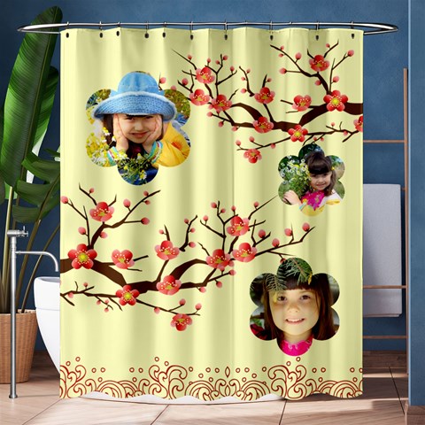 Flower By Divad Brown 60 x72  Curtain