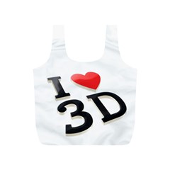 I love 3D - Full Print Recycle Bag (S)