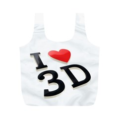 I love 3D - Full Print Recycle Bag (M)