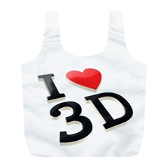 I love 3D - Full Print Recycle Bag (L)