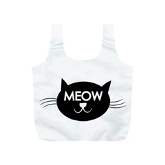 Meow cat - Full Print Recycle Bag (S)