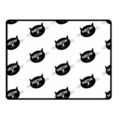 meow cat - Fleece Blanket (Small)