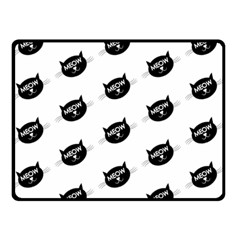 meow cat - Two Sides Fleece Blanket (Small)