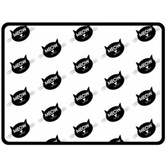 meow cat - Fleece Blanket (Large)