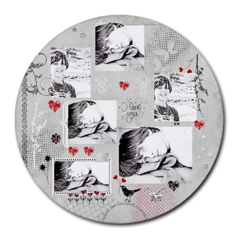 Collage Round Mousepad By Deca 8 x8  Round Mousepad - 1