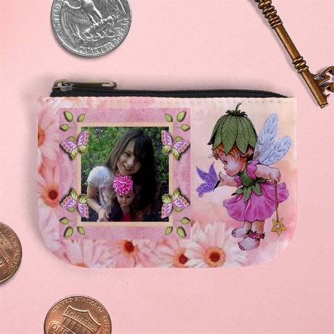 Fairy And Flowers Mini Coin Purse By Kim Blair Front