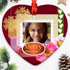 merry christmas - Ornament (Heart)