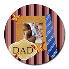 fathers day - Collage Round Mousepad