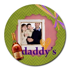 fathers day - Collage Round Mousepad fathers day - Collage Round Mousepad
