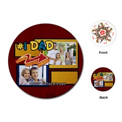 fathers day - Playing Cards Single Design (Round)