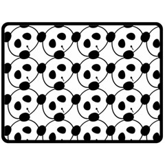 panda - Two Sides Fleece Blanket (Large)