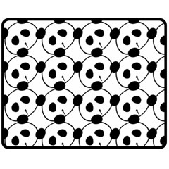 panda - Two Sides Fleece Blanket (Medium)