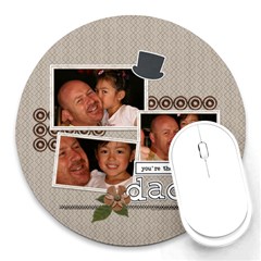 Mousepad : Dad 5 - Round Mousepad