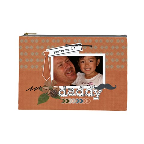 Cosmetic Bag (l) : Dad 1 By Jennyl Front