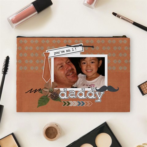 Cosmetic Bag (l) : Dad 1 By Jennyl Back