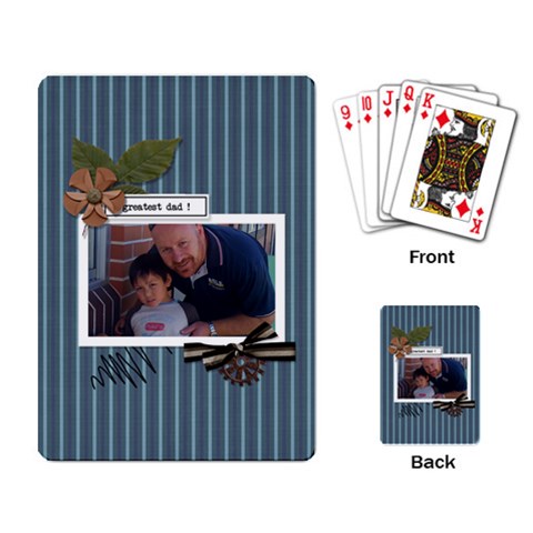 Playing Cards: Greatest Dad By Jennyl Back