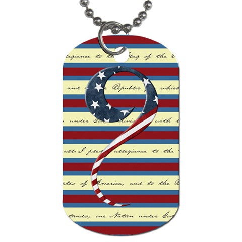 Celebrate America 2 Side Dog Tag 3 By Lisa Minor Back