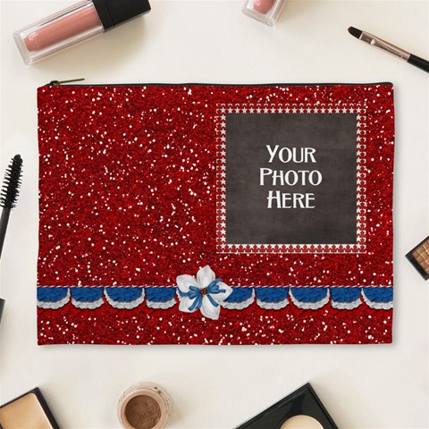 Celebrate America Xl Cosmetic Bag 3 By Lisa Minor Front