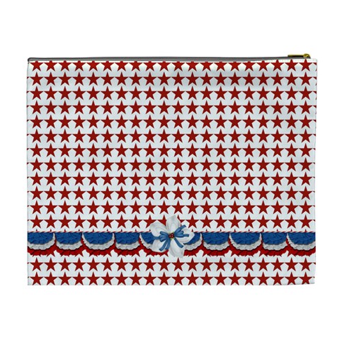 Celebrate America Xl Cosmetic Bag 3 By Lisa Minor Back