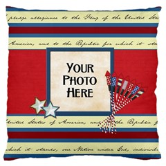 Celebrate America LG 1 side cushion case 2 - Large Cushion Case (One Side)