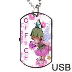 Pink Fairy USB Dog Tag Flash (Two Sides) - Dog Tag USB Flash (Two Sides)