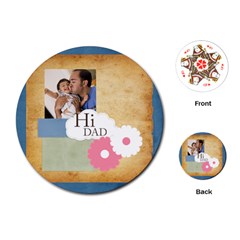 fathers day - Playing Cards Single Design (Round)