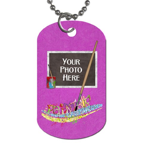 Artist 2 Sided Dog Tag 2 By Lisa Minor Front