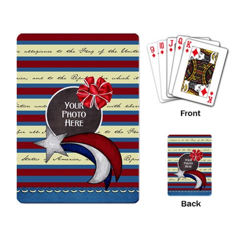 Celebrate America Playing Cards 2a By Lisa Minor Back
