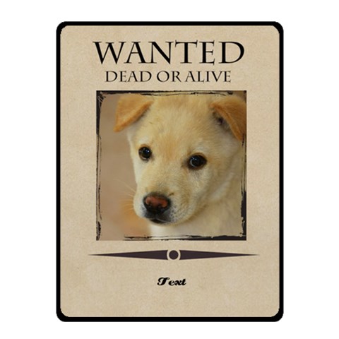 Wanted By Divad Brown 50 x40  Blanket Front