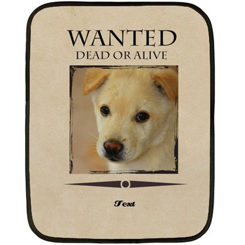 Wanted By Divad Brown 35 x27  Blanket Front