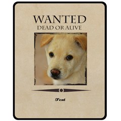 wanted - Two Sides Fleece Blanket (Medium)