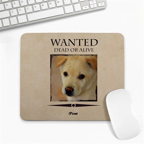 Wanted By Divad Brown 9.25 x7.75  Mousepad - 1