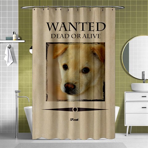 Wanted By Divad Brown Curtain(48  X 72 ) - 42.18 x64.8  Curtain(48  X 72 )