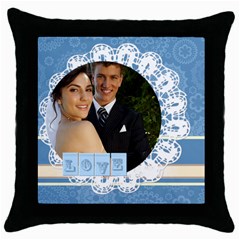 wedding - Throw Pillow Case (Black)