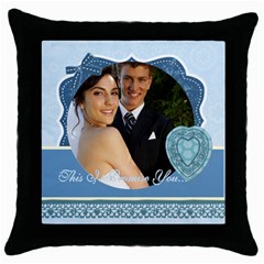 wedding - Throw Pillow Case (Black)