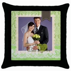 wedding - Throw Pillow Case (Black)