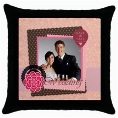 wedding - Throw Pillow Case (Black)