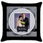 wedding - Throw Pillow Case (Black)