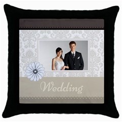 wedding - Throw Pillow Case (Black)