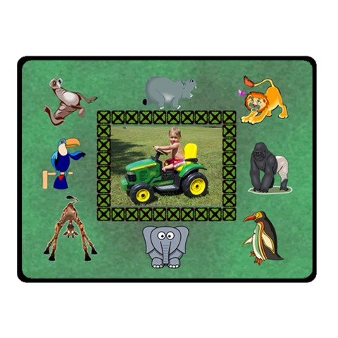 Zoo Blanket, Double Layer(small) By Joy Johns 45 x34  Blanket Front