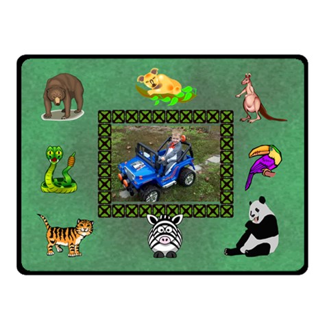 Zoo Blanket, Double Layer(small) By Joy Johns 45 x34  Blanket Back