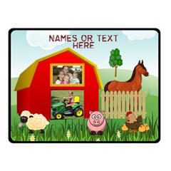 Farm Blanket, double layer(small) - Double Sided Fleece Blanket (Small)