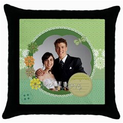 wedding - Throw Pillow Case (Black)