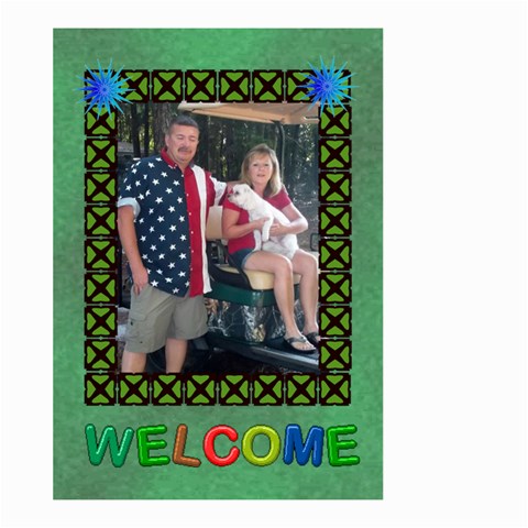 Welcome Flag, Large By Joy Johns Front