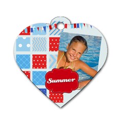 summer - Dog Tag Heart (One Side)